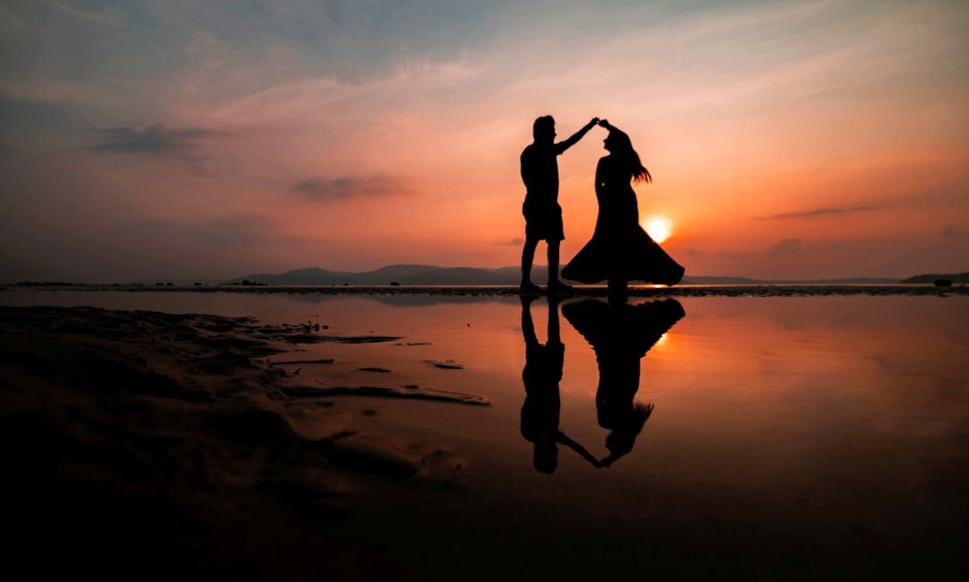 romantic sunset beach